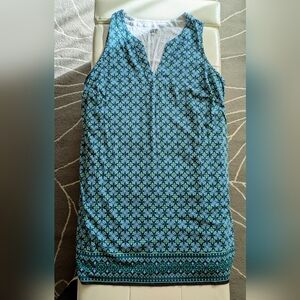 Lands End Floral Medallion Print Spring Summer Dress